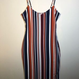 Striped bodycon dress